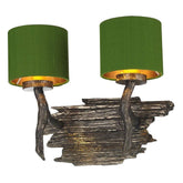 David Hunt Lighting Joshua Double Wall Light JOS0999 with Shade